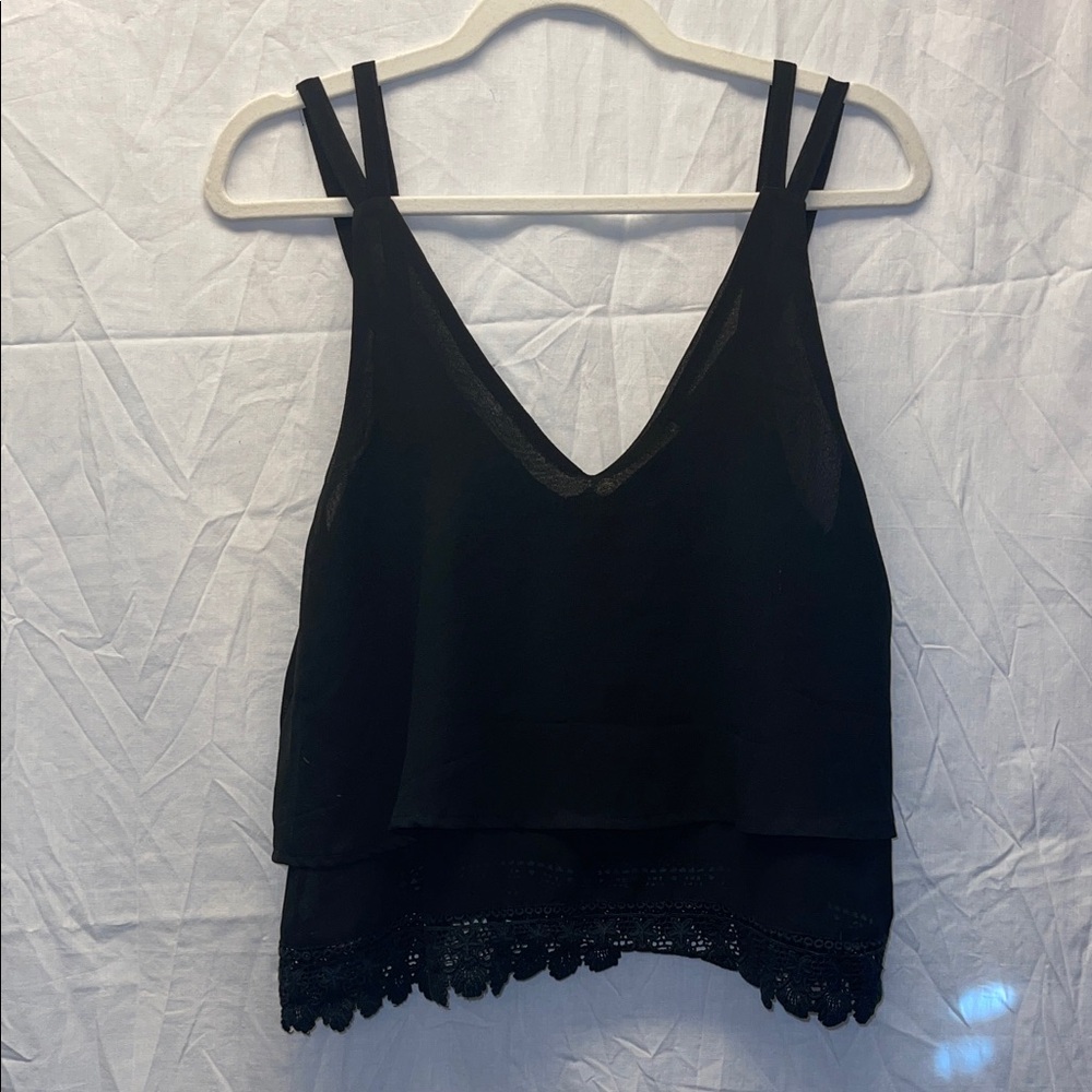 Vanilla Star Black Double Strap Camisole